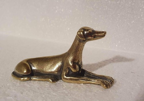Brass greyhound figure - brass,