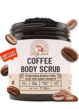 100% Natural Arabica Coffee Scrub with Organic Coffee Butter & Vit E - Best body
