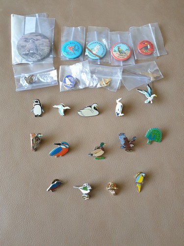 Bundle 23x bird button - bird, &