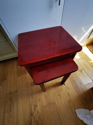 Solid rubber wood nest side
