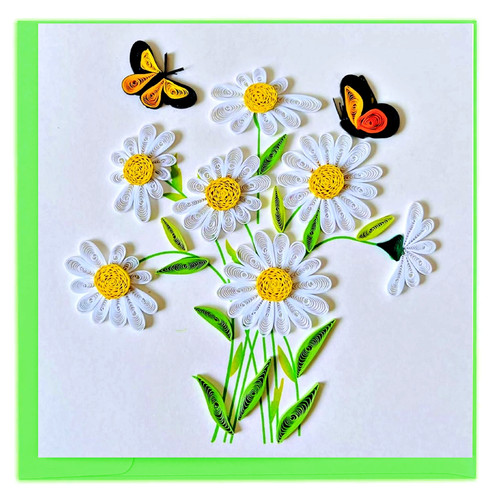 White daisy bouquet quilling - white,