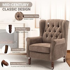  Button-Tufted Wingback Accent