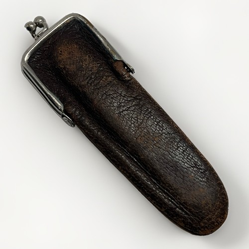 Antique leather case pocket - leather,