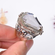 White Topaz Skull Coffin