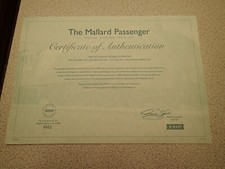 Hornby R1103 The Mallard Passenger Special Edition Train Set Certificate Only
