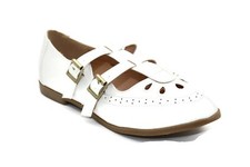 NEW WOMENS LADIES GIRLS CUT OUT GEEK SHOES T BAR SCHOOL OFFICE WORK FLAT PUMPS