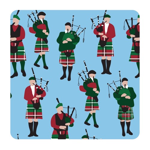 Bagpiper coaster scottish - bagpiper,