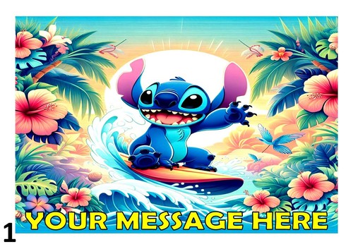 Stitch design cake topper - cake,