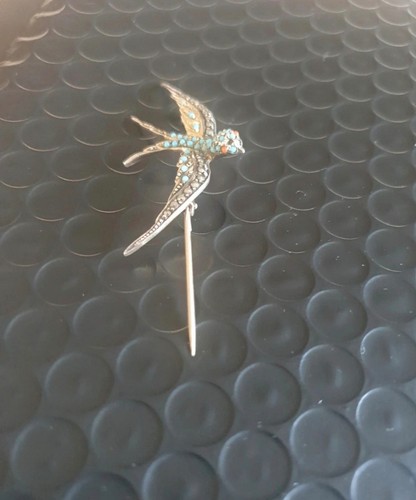 Antique silver brooch - silver,