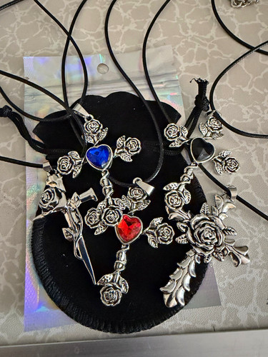Silver tone cross - cross, charm
