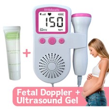 Fetal Doppler Detector Baby Heart Beat Rate Probe Prenatal Monitor Ultrasonic UK
