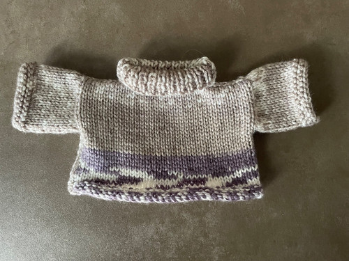 Hand knitted beige - knitted, beige/cream/mauve