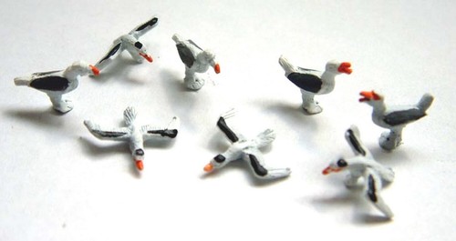Birds seagulls f143p painted - seagulls,