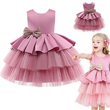 Flower Girl Dress Lace Satin