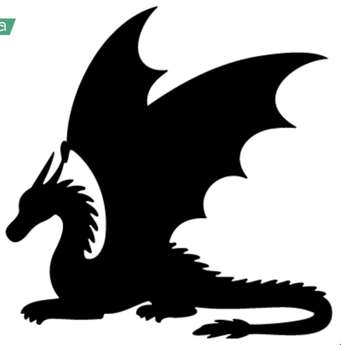 Sleeping dragon vinyl decal - dragon,