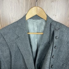 Chaps Ralph Lauren Vintage 1950s 1960s USA Made 2 Piece Suit Mens 40R Gray Wool