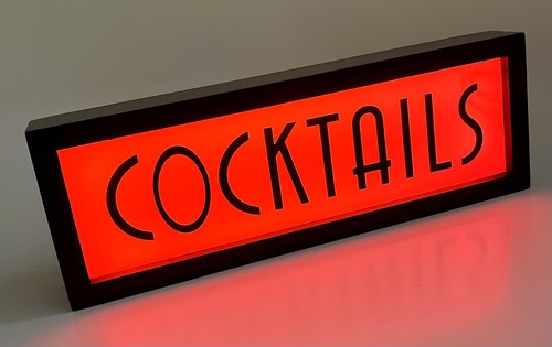 Cocktails light neon box - light,