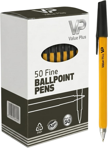 Black ballpoint pens bulk - black,