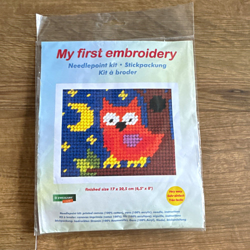 Orchidea owl needlepoint kit - needlepoint,