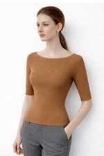 Women’s XS Camel Ribbed Knit