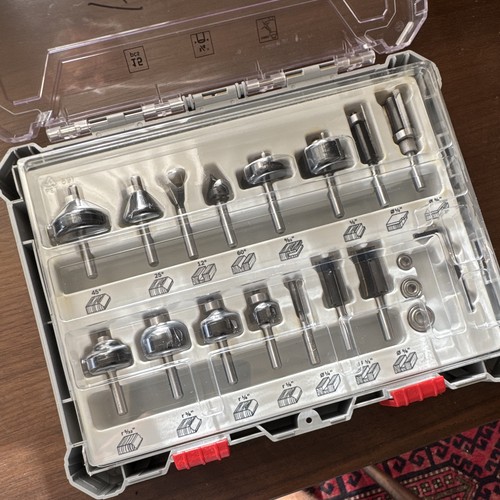 Bosch 15pc router bit set - bosch,