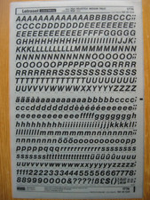 1 x Letraset Upp/Low & Num
