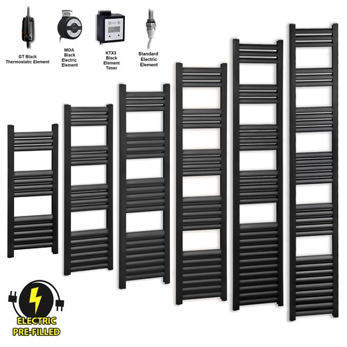 Black electric heated - black, towel