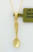 3D SPOON PENDANT SOLID 10K