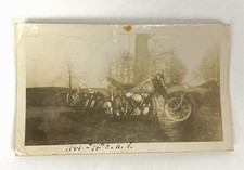 1941 Harley-Davidson Knucklehead 74ci OHV Motorcycle Photo WWII Era Snapshot VTG
