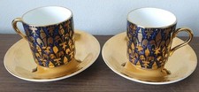 Pair Of National Gallery Wilton Dyptich Bone China Cups & Saucers.
