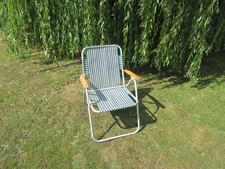 Vintage retro tubular folding camping picnic garden chair