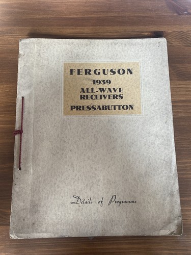 Ferguson 1939 vintage radio - 1939,