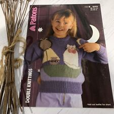 Patons Knitting Pattern. The Owl And The Pussycat. Child’s Jumper. Ref 8403