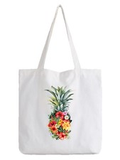 Flower Pineapple Beach Bag