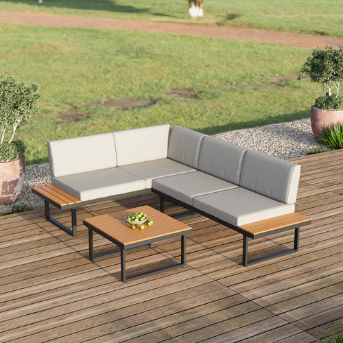 3pc rattan garden sofa set - 3pc,