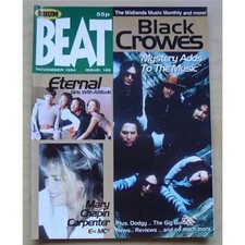 BLACK CROWES BRUM BEAT MAGAZINE NOV 1994 BLACK CROWES COVER UK