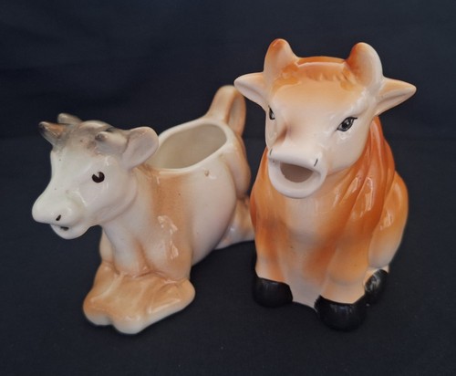 Vintage ceramic cow shaped - ceramic, cow-shaped