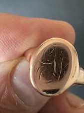 Antique 1916 9ct Gold Signet