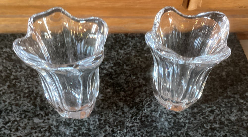 Two vintage signed daum - two, x