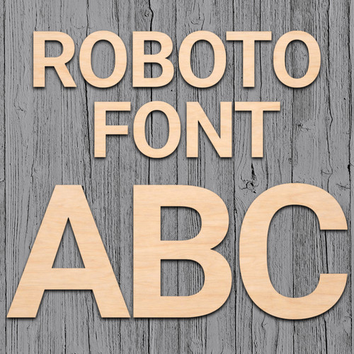 Roboto font wood letters - roboto,