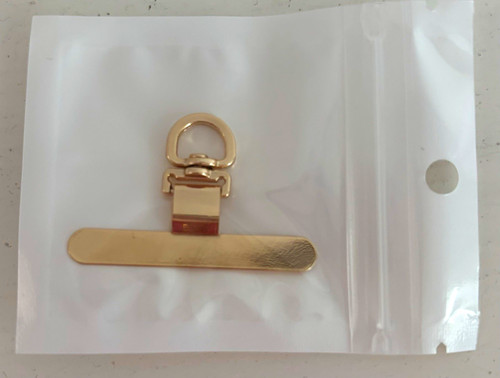Gold tone metal zip puller - tone,