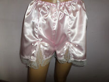 PINK  SATIN LACE TRIM FRENCH CAMI STYLE KNICKERS  30-46  WAIST
