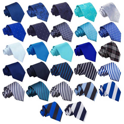 Blue mens tie solid - tie, plain