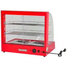 Commercial Food Warmer Pie Heated Display Cabinet Countertop Chicken Warming UK
