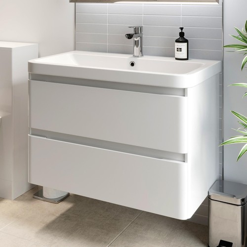 White gloss wall hung - white,