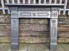 VICTORIAN CAST IRON FIREPLACE SURROUND   WOODBURNER OR STOVE SURROUND CAST IRON