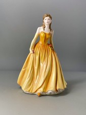 BOX & CERT - Royal Doulton Pretty Ladies Rebecca Large Yellow Figurine HN 4768