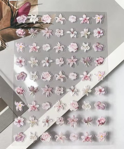 Nail art stickers - art, pink