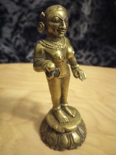 Antique Indian Bronze Radha Deity Figurine