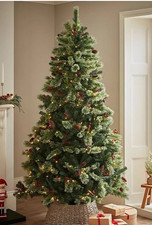 George 7FT Cashmere Pine Cone & Berry Tree with metal stand.